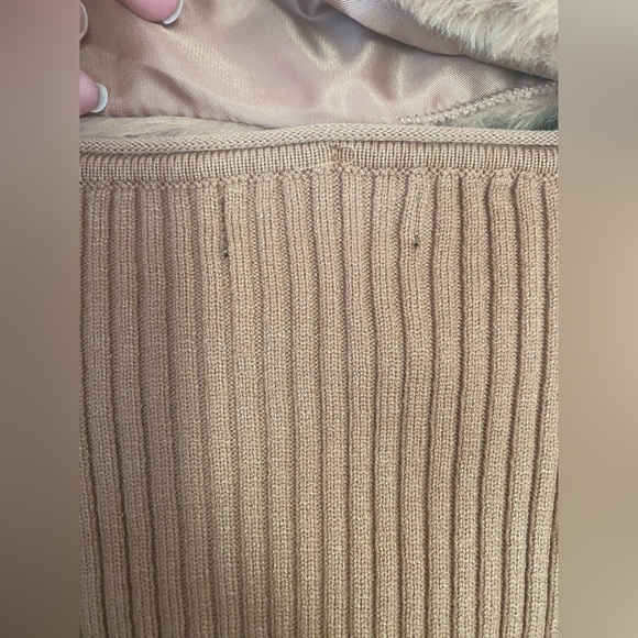 NWOT Love Tree Camel Tie-Accent Shawl Collar Cardigan - Picture 6 of 7